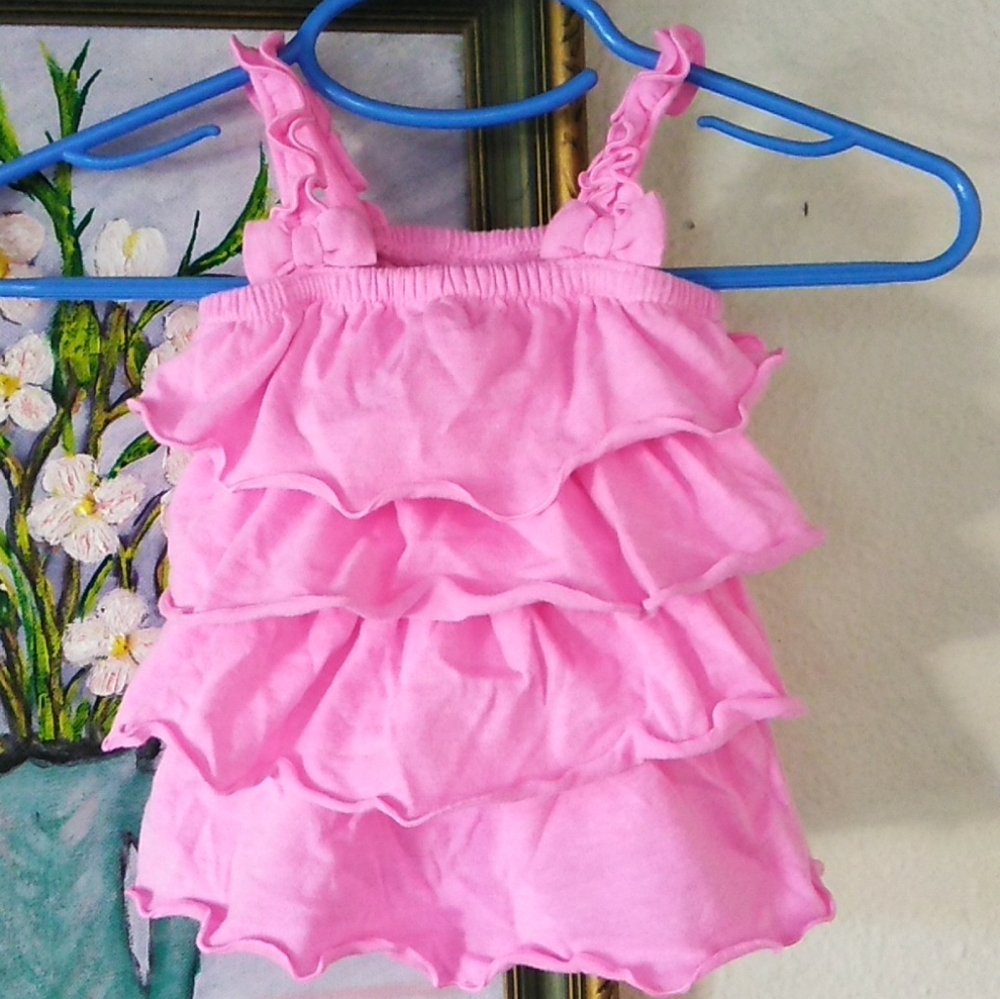 Hot pink ruffle top